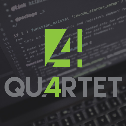 Image of Code with QU4RTET Logo