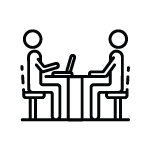 Image of Two people at desk icon